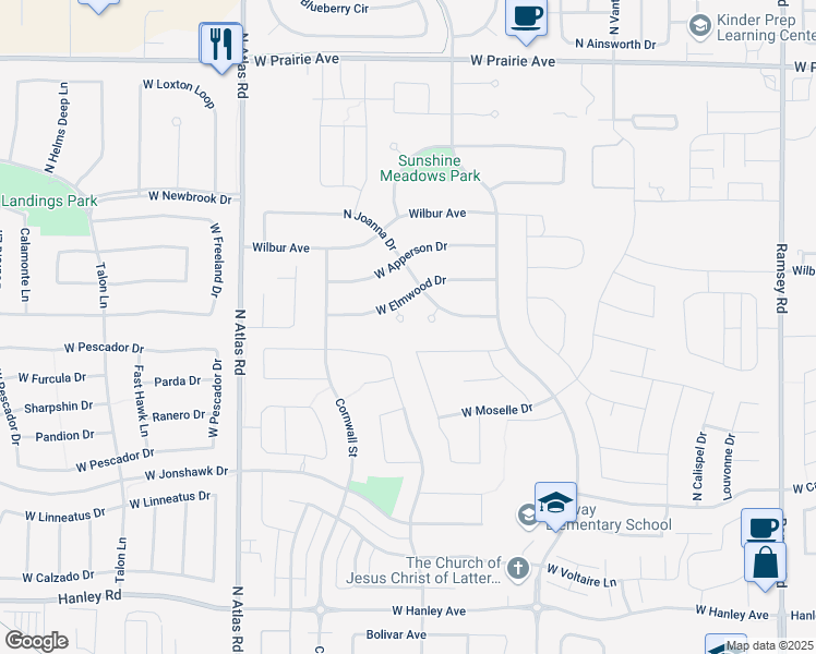 map of restaurants, bars, coffee shops, grocery stores, and more near 7252 North Freezeout Court in Coeur d'Alene