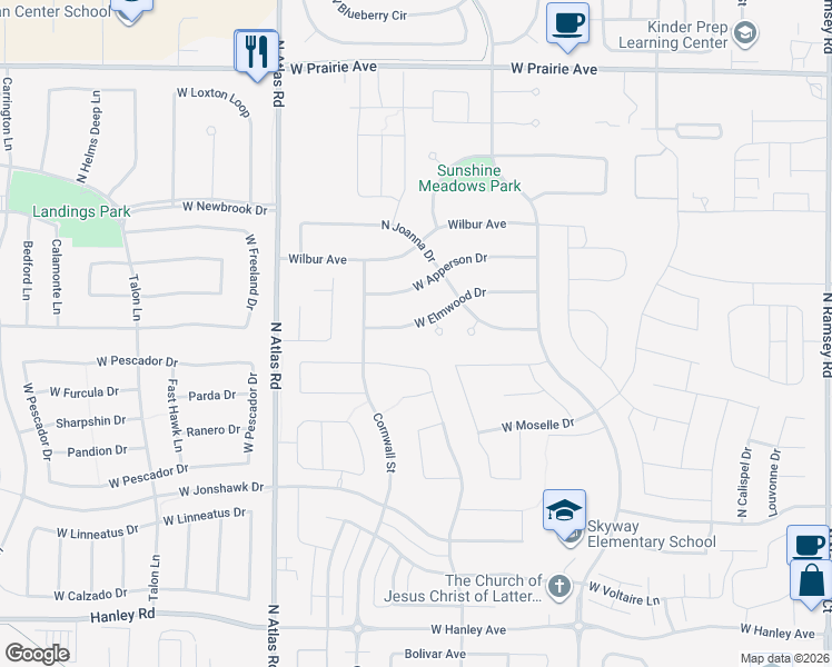 map of restaurants, bars, coffee shops, grocery stores, and more near 2835 West Rimbaud Avenue in Coeur d'Alene