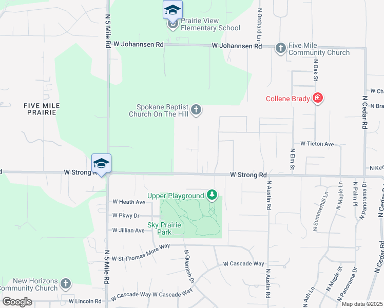 map of restaurants, bars, coffee shops, grocery stores, and more near 8709 North Nettleton Lane in Spokane