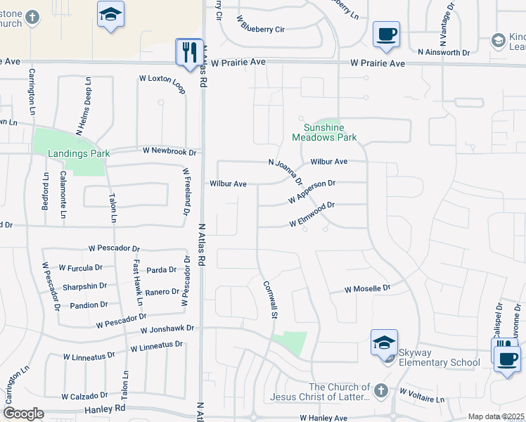 map of restaurants, bars, coffee shops, grocery stores, and more near 2952 West Apperson Drive in Coeur d'Alene