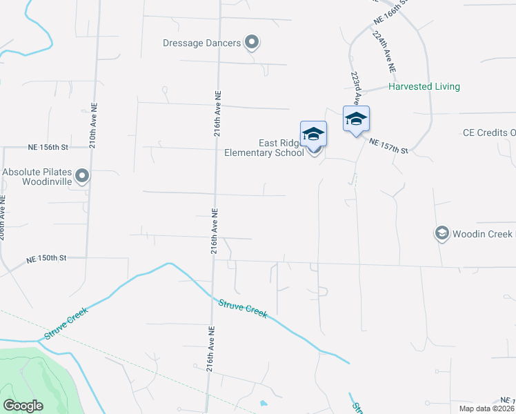 map of restaurants, bars, coffee shops, grocery stores, and more near 21803 Northeast 154th Street in Woodinville