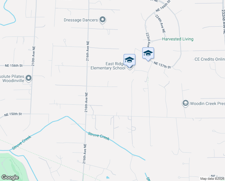 map of restaurants, bars, coffee shops, grocery stores, and more near 21803 Northeast 154th Street in Woodinville