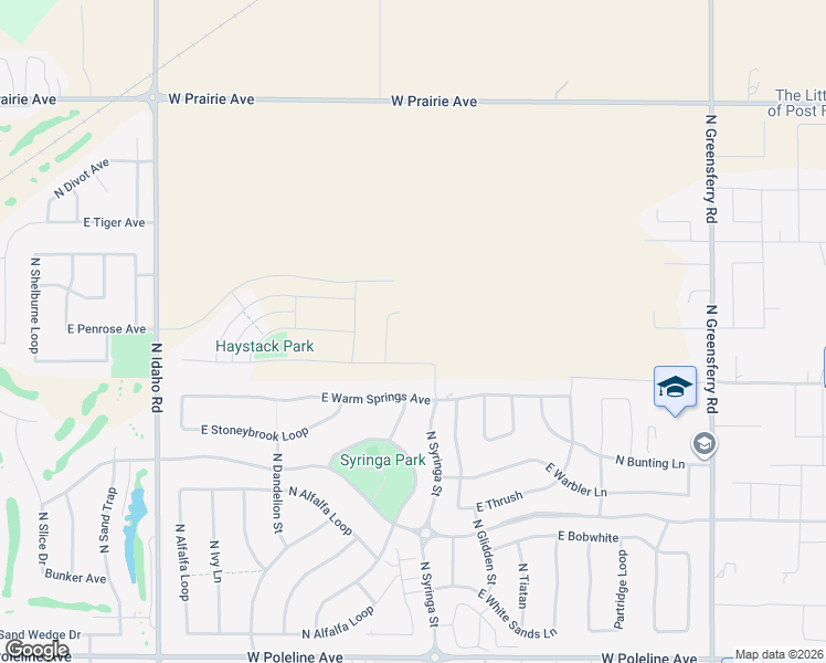 map of restaurants, bars, coffee shops, grocery stores, and more near 1456 E Warm Springs Ave in Post Falls