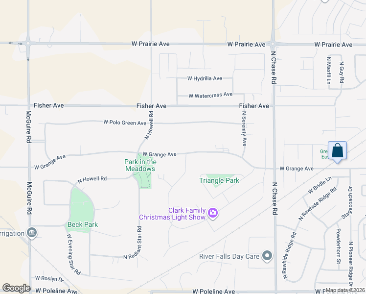 map of restaurants, bars, coffee shops, grocery stores, and more near 1375 West Grange Avenue in Post Falls