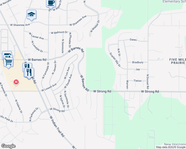 map of restaurants, bars, coffee shops, grocery stores, and more near 8903 North Rustle Road in Spokane