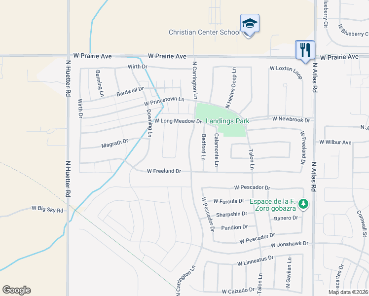 map of restaurants, bars, coffee shops, grocery stores, and more near 7403 North Carrington Lane in Coeur d'Alene