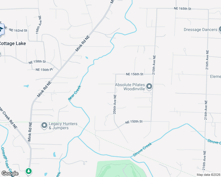 map of restaurants, bars, coffee shops, grocery stores, and more near 15515 206th Avenue Northeast in Woodinville