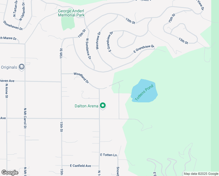 map of restaurants, bars, coffee shops, grocery stores, and more near 1550 East Woodland Drive in Dalton Gardens