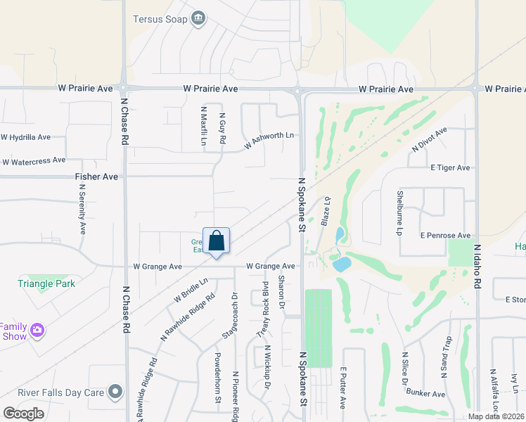map of restaurants, bars, coffee shops, grocery stores, and more near 128 West Tennessee Avenue in Post Falls