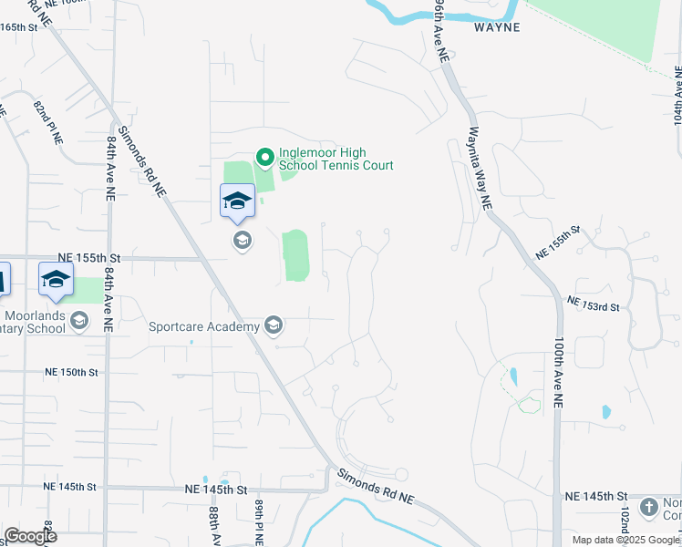 map of restaurants, bars, coffee shops, grocery stores, and more near 15428 91st Place Northeast in Bothell