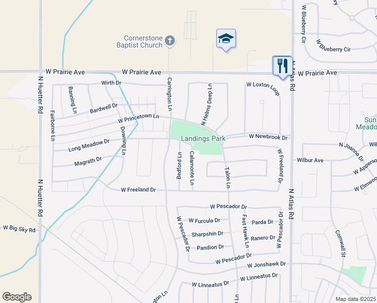 map of restaurants, bars, coffee shops, grocery stores, and more near 7509 Calamonte Lane in Coeur d'Alene
