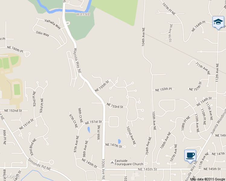 map of restaurants, bars, coffee shops, grocery stores, and more near 15410 101st Pl NE in Bothell