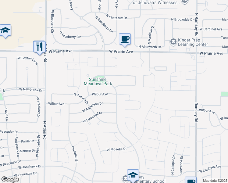 map of restaurants, bars, coffee shops, grocery stores, and more near 2579 West Wilbur Avenue in Coeur d'Alene
