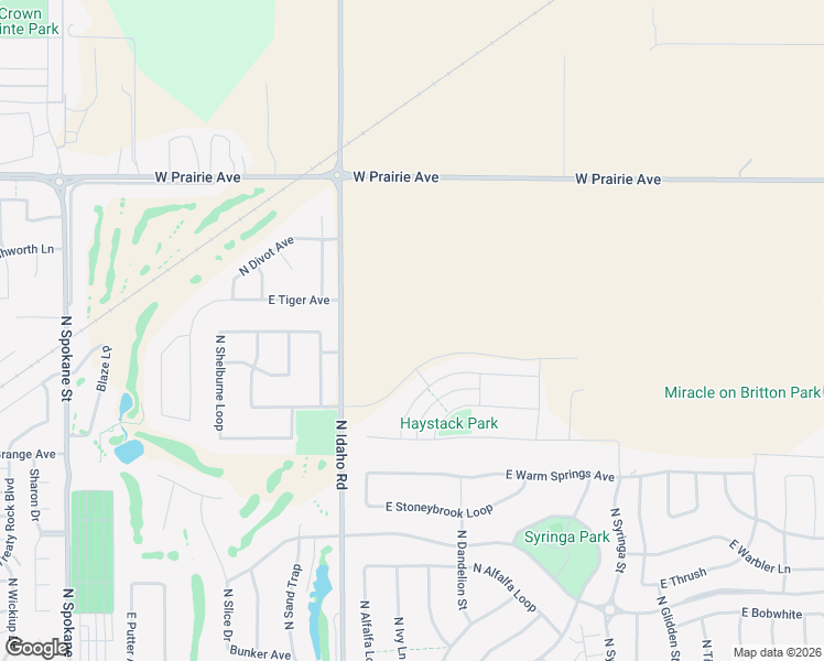 map of restaurants, bars, coffee shops, grocery stores, and more near 4297 North Shelburne Loop in Post Falls