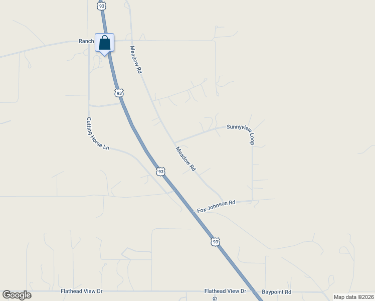 map of restaurants, bars, coffee shops, grocery stores, and more near 2586-2690 Meadow Road in Polson