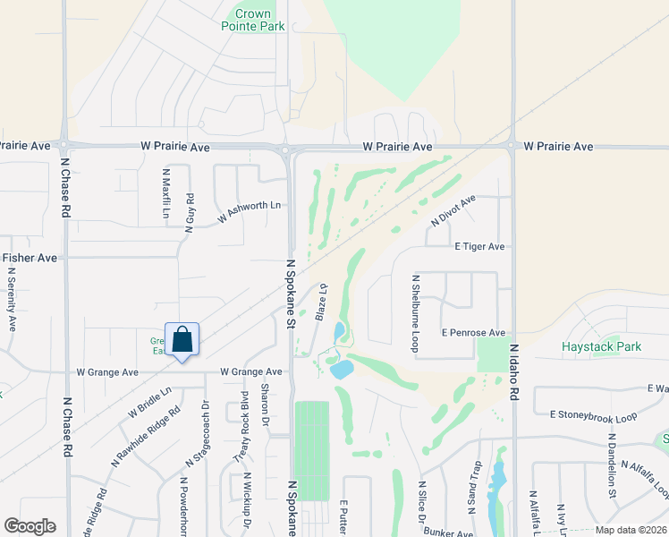 map of restaurants, bars, coffee shops, grocery stores, and more near 3485 North Ping Road in Post Falls