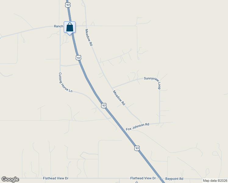 map of restaurants, bars, coffee shops, grocery stores, and more near 2586 Meadow Road in Polson