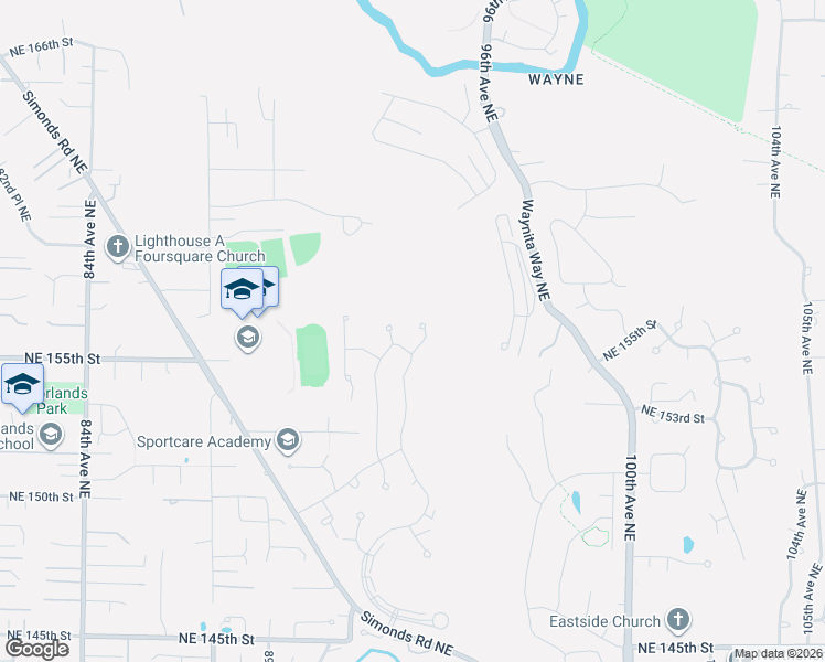 map of restaurants, bars, coffee shops, grocery stores, and more near 15610 92nd Court Northeast in Bothell