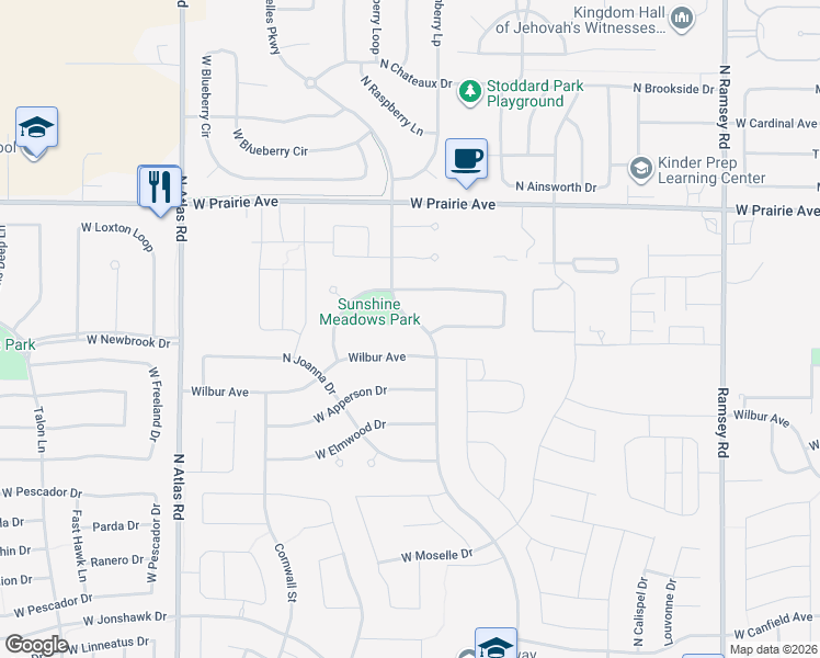 map of restaurants, bars, coffee shops, grocery stores, and more near 2558 West Timberlake Loop in Coeur d'Alene