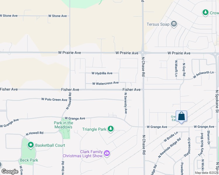 map of restaurants, bars, coffee shops, grocery stores, and more near 1398 West Watercress Avenue in Hauser