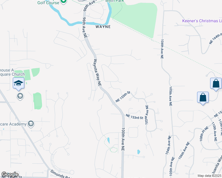 map of restaurants, bars, coffee shops, grocery stores, and more near 15701 99th Avenue Northeast in Bothell