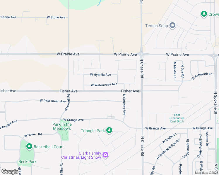 map of restaurants, bars, coffee shops, grocery stores, and more near 1398 West Watercress Avenue in Hauser
