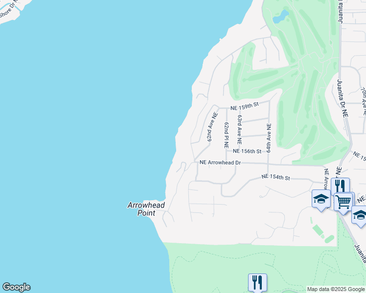 map of restaurants, bars, coffee shops, grocery stores, and more near 15533 61st Avenue Northeast in Kenmore