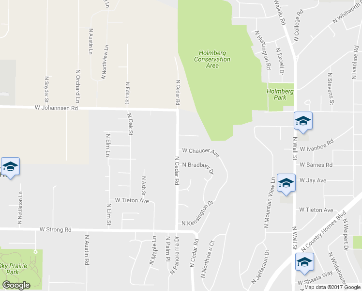 map of restaurants, bars, coffee shops, grocery stores, and more near 1320 West Chaucer Avenue in Spokane