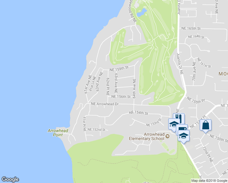 map of restaurants, bars, coffee shops, grocery stores, and more near 15615 63rd Avenue Northeast in Kenmore