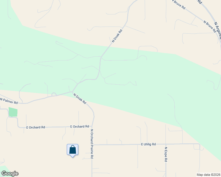 map of restaurants, bars, coffee shops, grocery stores, and more near 9412 East Doak Road in Spokane