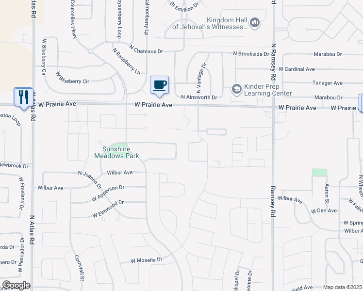 map of restaurants, bars, coffee shops, grocery stores, and more near 2511 West Timberlake Loop in Coeur d'Alene
