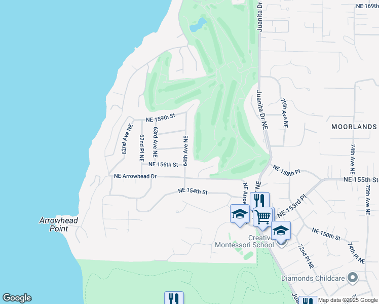 map of restaurants, bars, coffee shops, grocery stores, and more near 15614 64th Avenue Northeast in Kenmore
