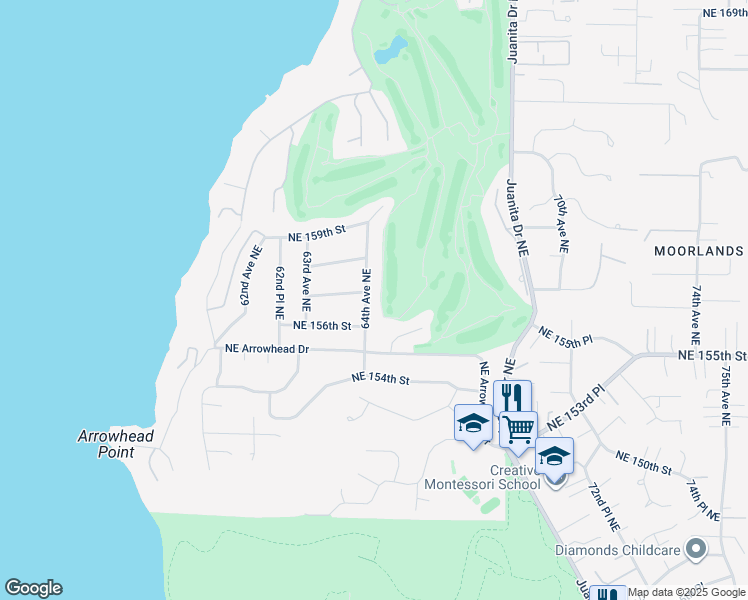 map of restaurants, bars, coffee shops, grocery stores, and more near 15614 64th Avenue Northeast in Kenmore