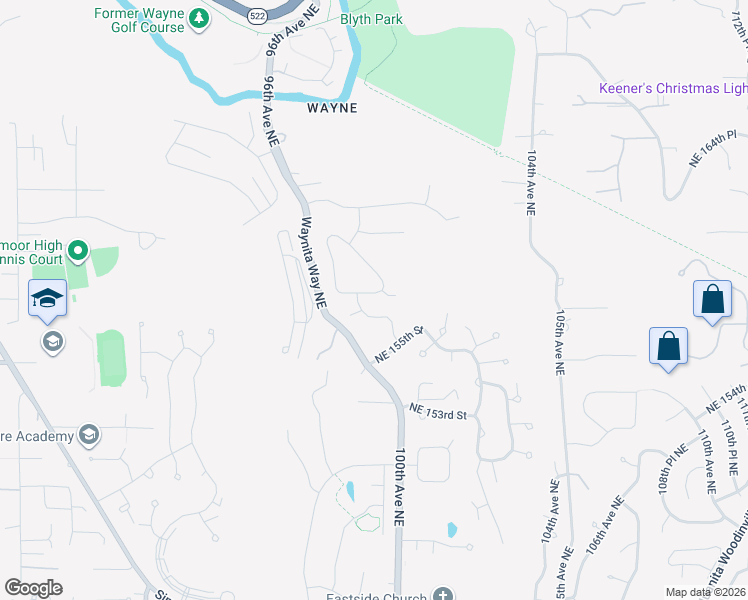 map of restaurants, bars, coffee shops, grocery stores, and more near 15701 99th Avenue Northeast in Bothell