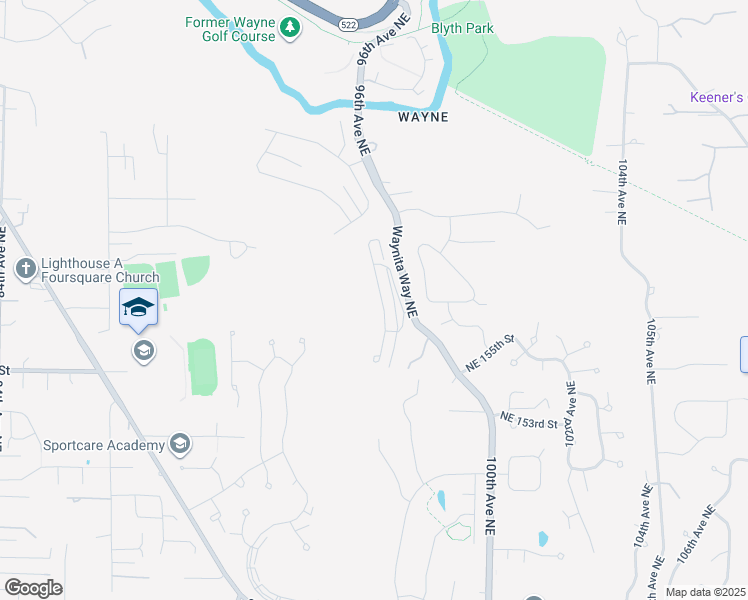 map of restaurants, bars, coffee shops, grocery stores, and more near 15711 Waynita Way Northeast in Bothell