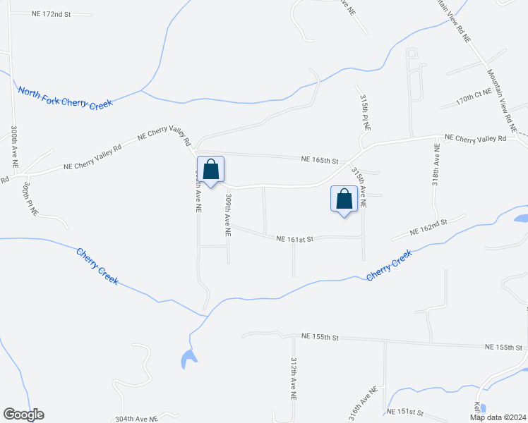 map of restaurants, bars, coffee shops, grocery stores, and more near 31006 Northeast 161st Street in Duvall