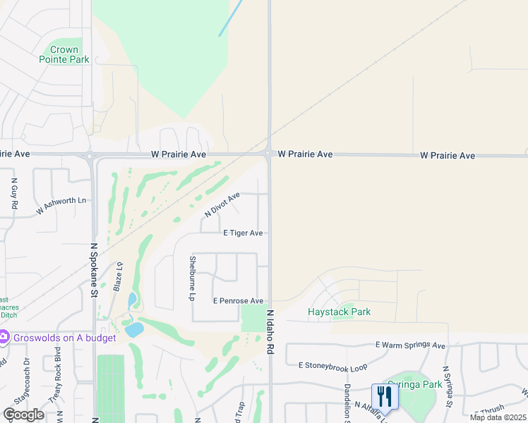 map of restaurants, bars, coffee shops, grocery stores, and more near 3665 Graphite Court in Post Falls