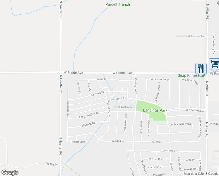 map of restaurants, bars, coffee shops, grocery stores, and more near 7828 North Leverett CT in Coeur d'Alene