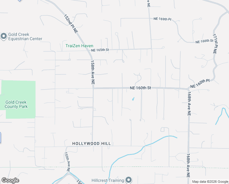 map of restaurants, bars, coffee shops, grocery stores, and more near 16005 Northeast 160th Street in Woodinville