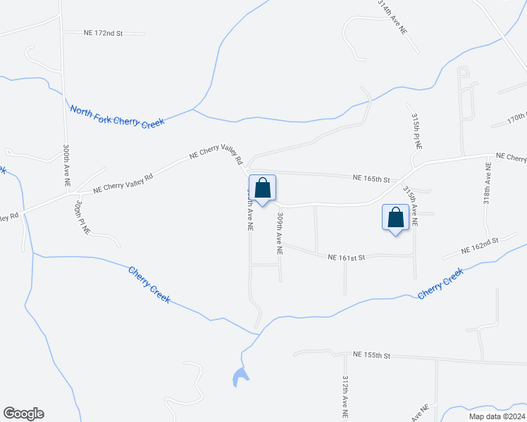 map of restaurants, bars, coffee shops, grocery stores, and more near 16207 309th Avenue Northeast in Duvall