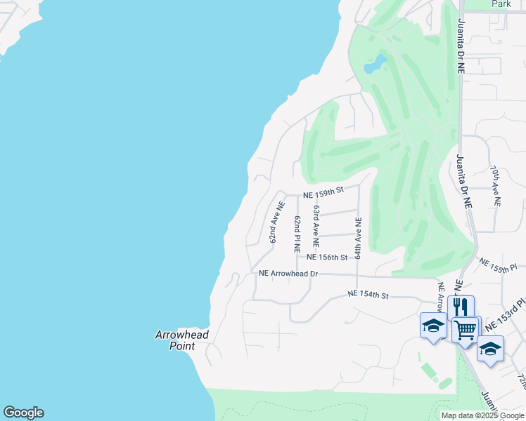 map of restaurants, bars, coffee shops, grocery stores, and more near 15729 61st Lane Northeast in Kenmore