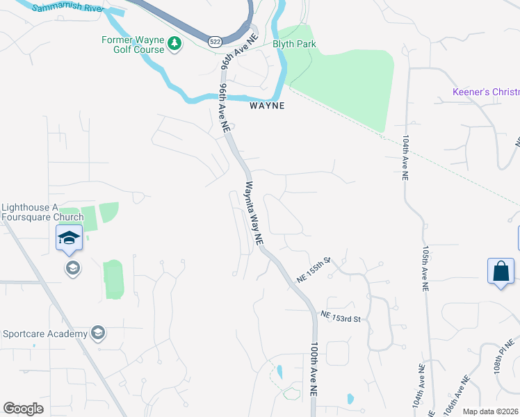 map of restaurants, bars, coffee shops, grocery stores, and more near 15827 98th Avenue Northeast in Bothell