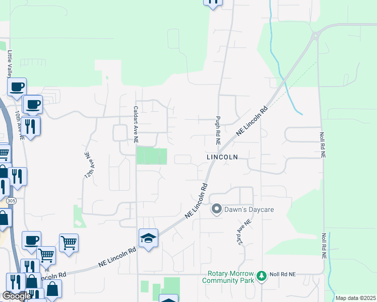 map of restaurants, bars, coffee shops, grocery stores, and more near 1903 Northeast Laurie Vei Loop in Poulsbo