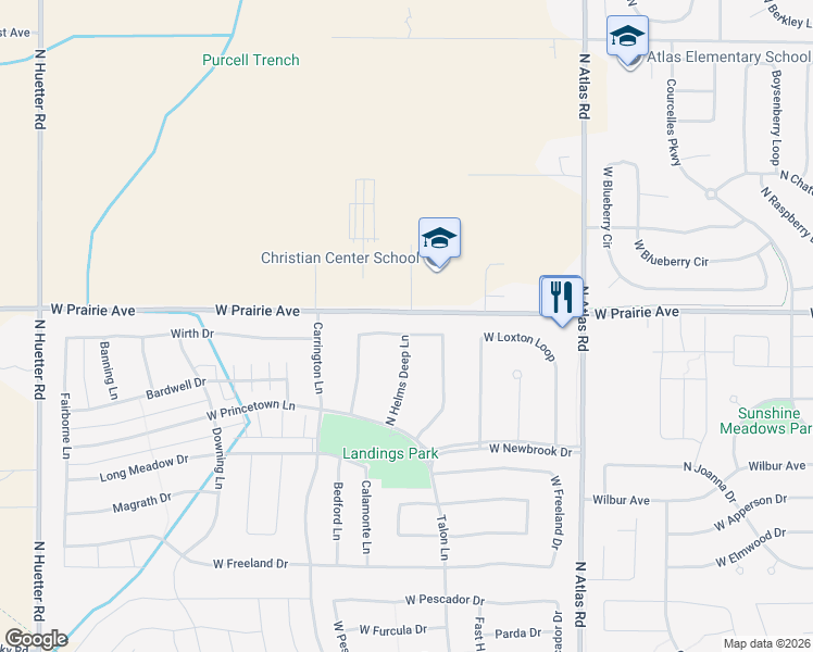 map of restaurants, bars, coffee shops, grocery stores, and more near 4143 West Lennox Loop in Coeur d'Alene