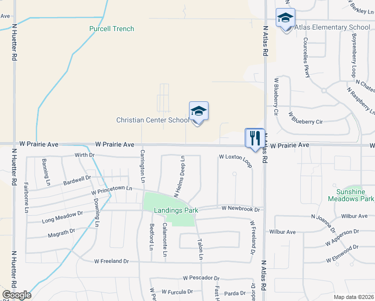map of restaurants, bars, coffee shops, grocery stores, and more near 4143 West Lennox Loop in Coeur d'Alene