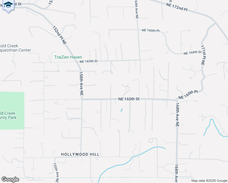map of restaurants, bars, coffee shops, grocery stores, and more near 16030 161st Avenue Northeast in Woodinville