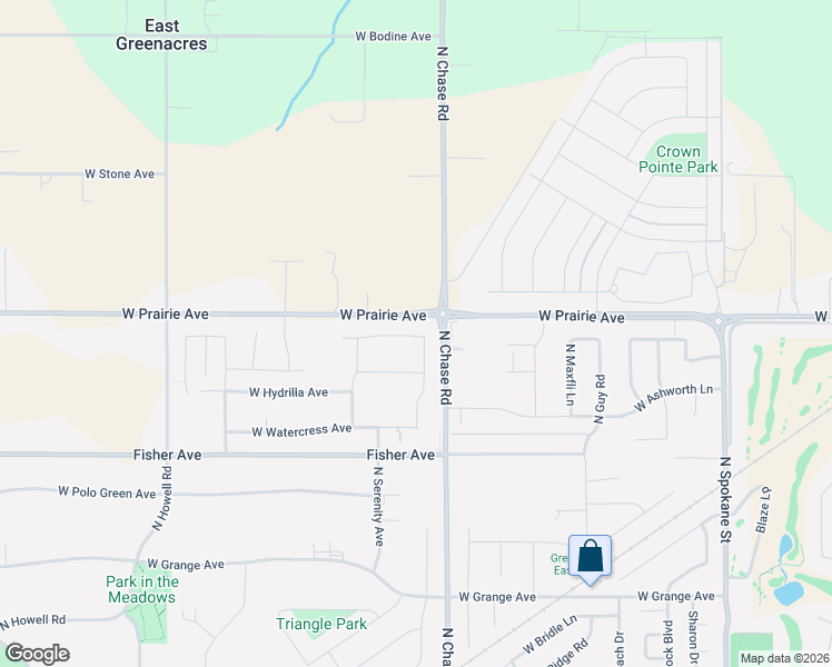 map of restaurants, bars, coffee shops, grocery stores, and more near 3974 Chase Road in Post Falls