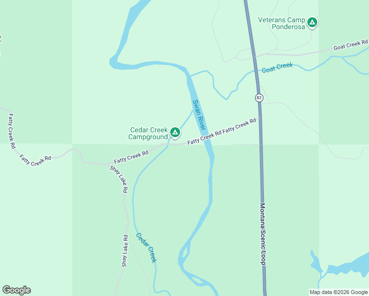 map of restaurants, bars, coffee shops, grocery stores, and more near Fatty Creek Road in Bigfork