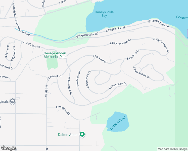 map of restaurants, bars, coffee shops, grocery stores, and more near 2388 East Summit Drive in Coeur d'Alene
