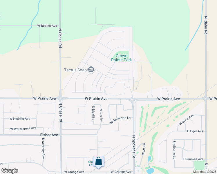 map of restaurants, bars, coffee shops, grocery stores, and more near 8060 Crown Pointe Street in Post Falls